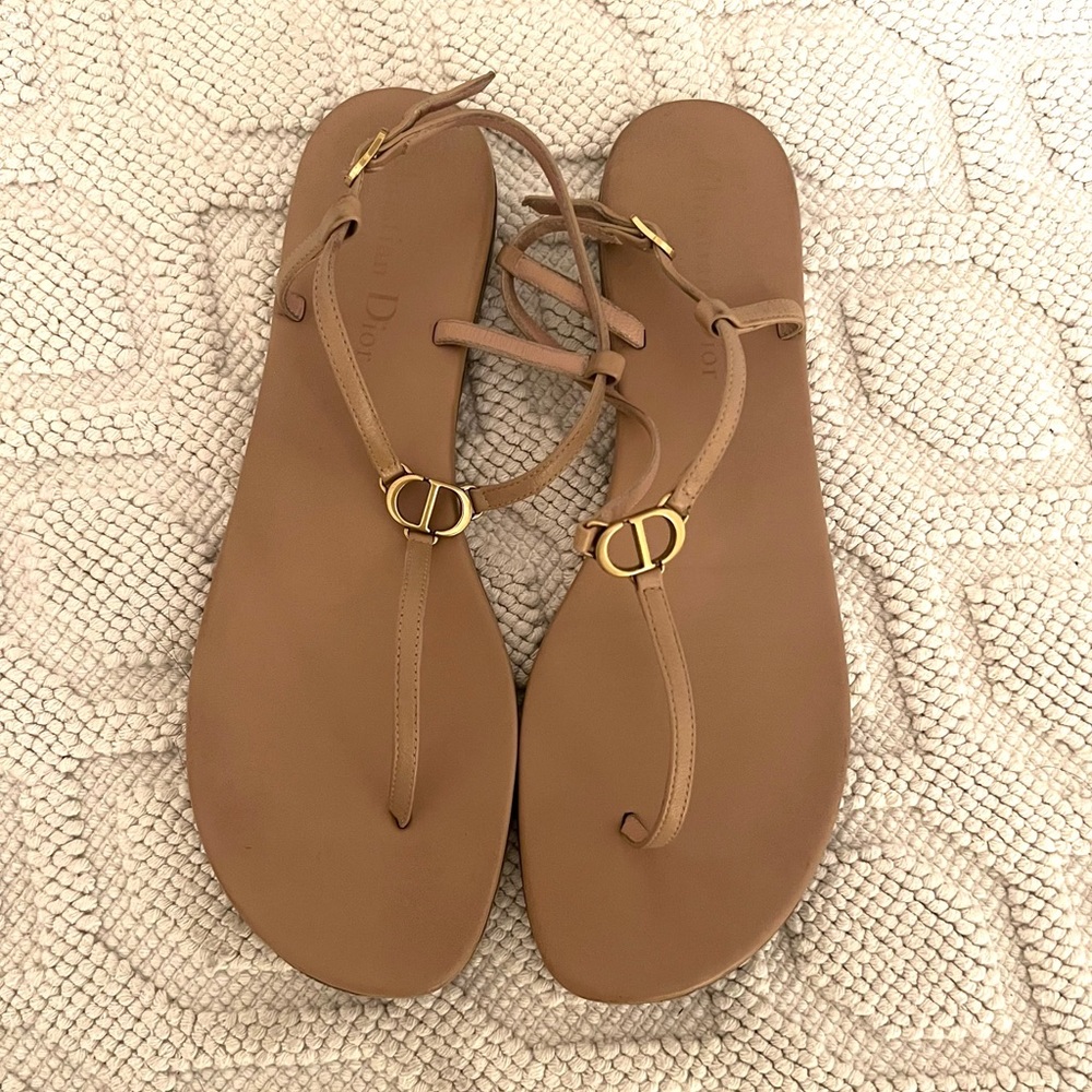 Authentic dior thong sandals